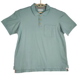 Duluth No Polo Shirt Mens Large Relaxed Fit Short Sleeve Pocket Mint Green
